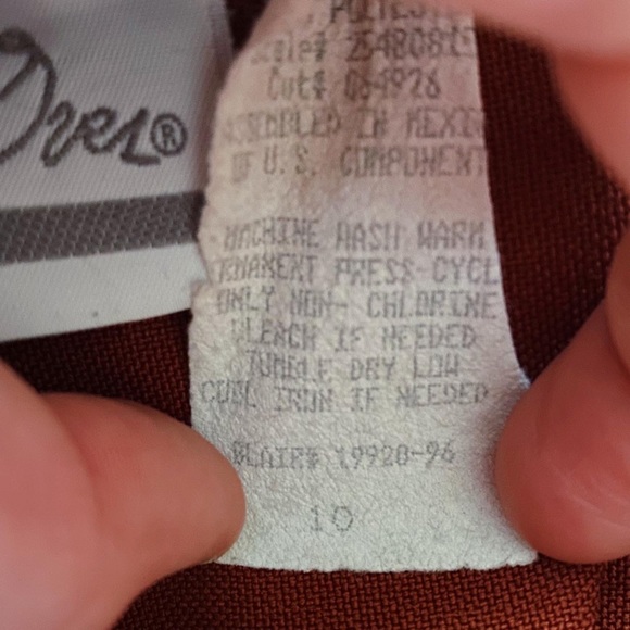 Vintage Red Pull-On Straight Leg Slacks - Picture 2 of 3